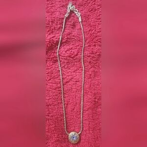 RETIRED Brighton Celestial Blue Pendant Necklace 2 Tone